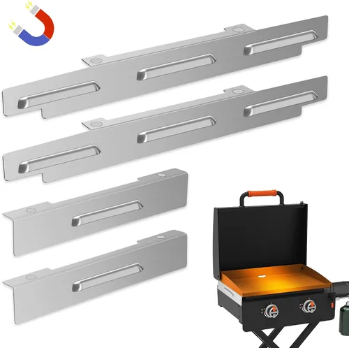 Vista 7 de Protectores de viento para parrilla Blackstone de 22 pulgadas, pantalla magnética de acero inoxidable para parrilla Blackstone, accesorios