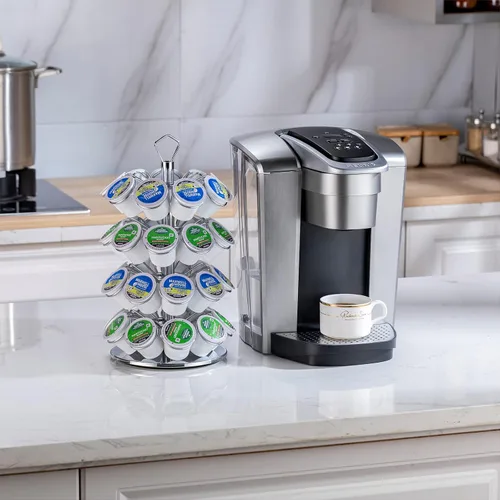 Vista 6 de Soporte para cápsulas de café K de almacenamiento de 4 niveles compatible con 36 cápsulas K-Cup