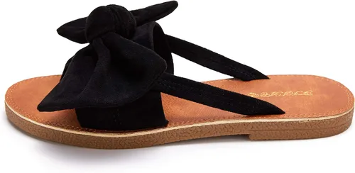 Vista 2 de FISACE - Sandalias de gladiador planas para mujer con tira para el dedo del pie