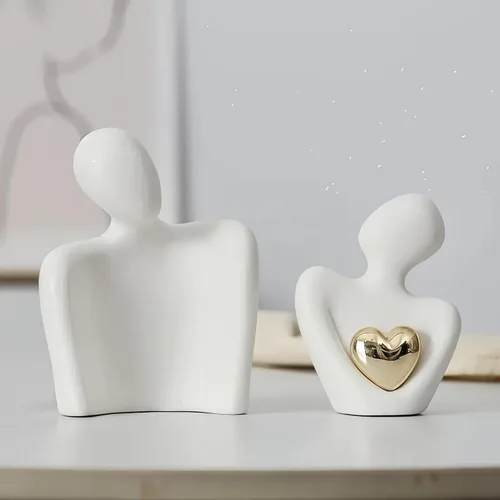 Vista 8 de Decoración de habitación para parejas, escultura de amor abrazable, decoración del hogar, adornos para sala, adornos para estantes, regalo para San
