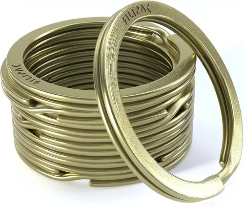 Vista 8 de Llaveros planos divididos a granel, resistente y resistente para automóvil, hogar, anillo de metal grande para perro, cordón para escuela, oficina