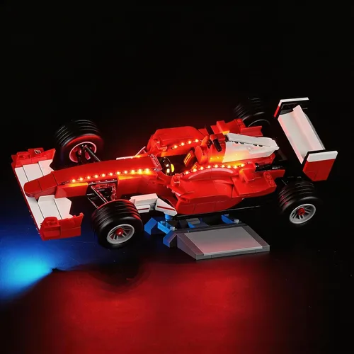 Vista 11 de Juego de luces LED para Lego 77255 Lightning McQueen, kit de luz compatible con el modelo de bloques de construcción Lego 77255, no incluye el juego