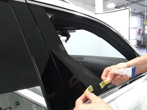 Vista 7 de Rvinyl Moldura de ventana de poste de pilar compatible con Ford Fusion 2013-2020 - Mate (negro)