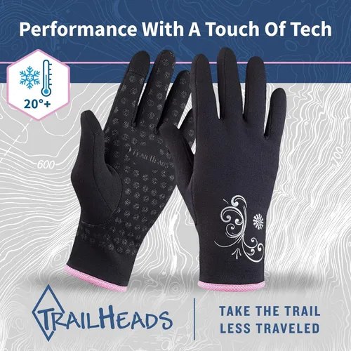 Vista 6 de TrailHeads Guantes de correr para mujer Guantes para pantalla táctil Accesorios para correr de invierno
