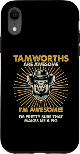 Vista 8 de iPhone 15 Pig Dad Mom Awesome - Farmer Breeder Tamworths Case