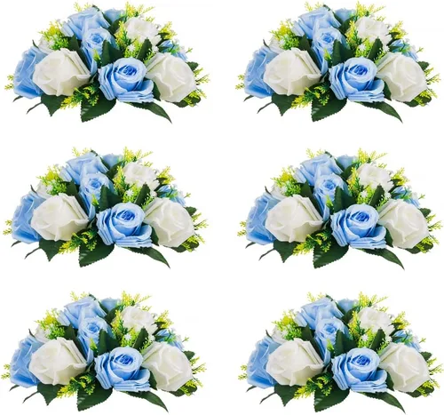 Vista 38 de Centros de mesa de flores para mesas de boda: decoraciones de mesa de Halloween, bolas de flores negras, centros de mesa para compromiso, ceremonia
