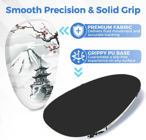 Vista 4 de Alfombrilla ergonómica para mouse con soporte de muñeca, reposamuñecas de espuma viscoelástica para aliviar el dolor y túnel carpiano, base 03