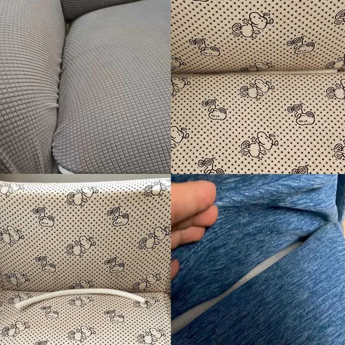 Vista 6 de Funda de espuma antideslizante fija para sofá, funda de sofá elástica para rellenar grandes huecos, funda de sofá, varillas de espuma para muebles