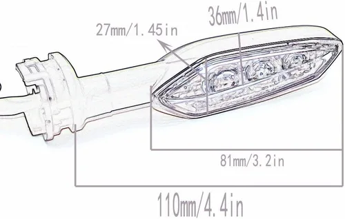 Vista 5 de Moto Modified Mini Turn Signal For YAMAHA YZF-R6 YZFR6 YZF R6 Motorcycle Blinker Front Or Rear White (Color Front)