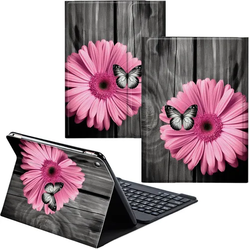 Vista 73 de Funda para Samsung Galaxy Tab S6 Lite 2022/2020 Teclado Inalámbrico Desmontable y Cubierta De Soporte De Cuero PU Funda Protectora Para Samsung