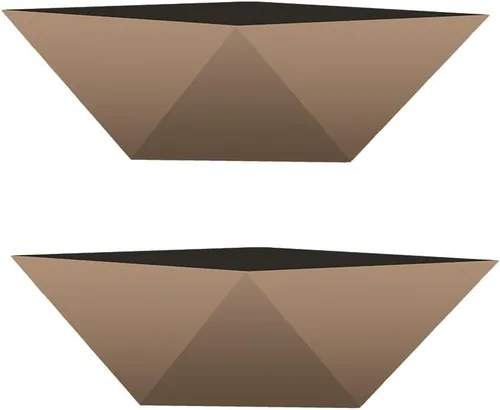 Vista 8 de The HC Companies Cuenco decorativo para suculentas de plástico facetado de 6 pulgadas, maceta decorativa única para interiores con orificio