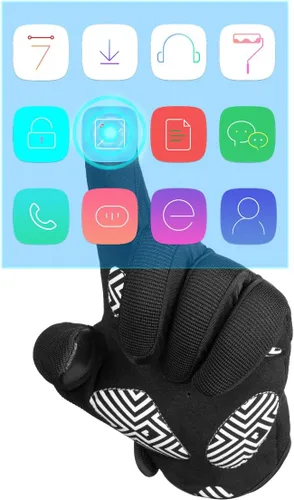 Vista 2 de Guantes de ciclismo VMFTS con gel y guantes deportivos sin dedos completos para fitness, levantamiento de pesas, entrenamiento de escalada