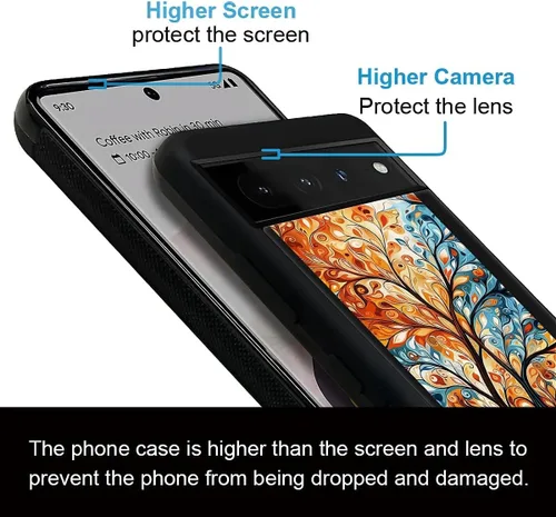 Vista 564 de Compatible con Google Pixel 4A 5G Mobile Case Creative Acrylic Panel trasero Silicona Protección Grip especialmente diseñado para Google Pixel 4A 5G