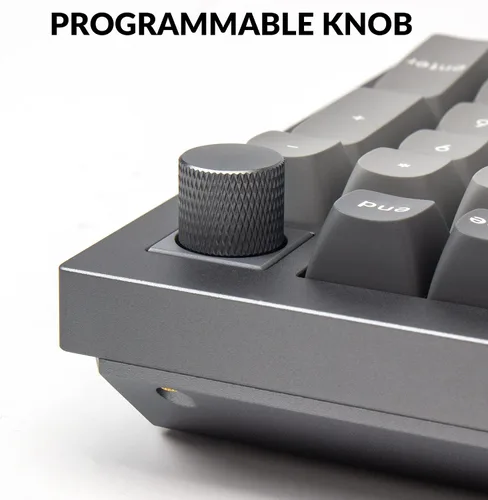 Vista 2 de Keychron Q5 - Perilla de teclado mecánico con cable versión del 96 de diseño QMKVIA programable Macro con interruptor rojo Gateron G Pro de doble