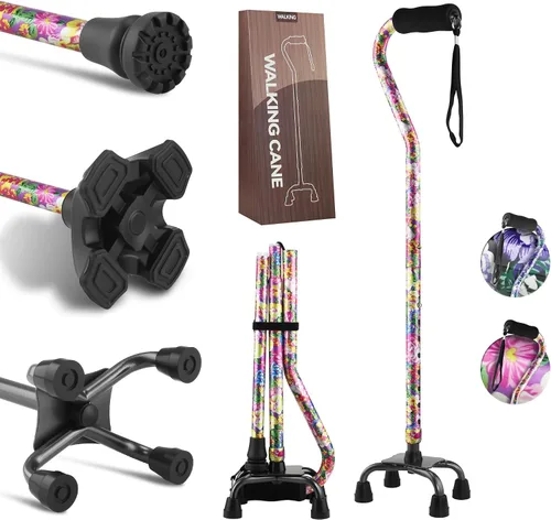 Vista 16 de LIXIANG Bastones para Caminar que Estabilizan Mujeres Bastones Cuádruples para Personas Mayores y Adultos Plegables Ajustables para Hombres