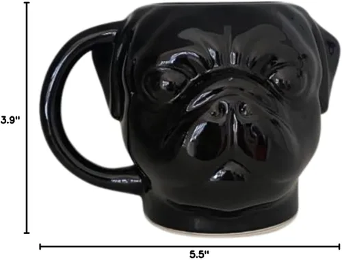 Vista 8 de Taza de café en forma 3D - Regalo de lujo para los amantes de los pug