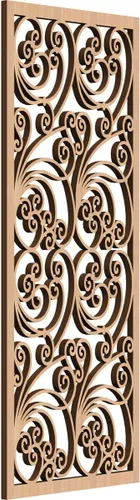 Vista 14 de 9 3/8"W x 24 3/8"H x 1/4"T Marilla Decorativos Paneles de Pared de Madera Calado, Abedul