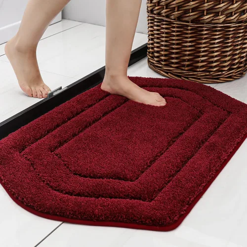 Vista 40 de COSY HOMEER Alfombras de Baño Extra Gruesas para Baño - Juegos de Alfombras Antideslizantes de Lino de Baño Suave Felpa 100% Poliéster Fuerte Sala