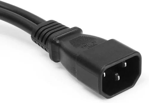 Vista 4 de Paquete de 2 cables de cable adaptador de corriente C14 a 2 x C13 para servidor UPS
