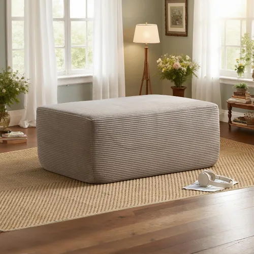 Vista 23 de Sofá modular Cloud de 96 pulgadas con tumbona, asiento profundo en forma de L, moderno sofá cama sin hueso, no requiere montaje, sofás sin hueso