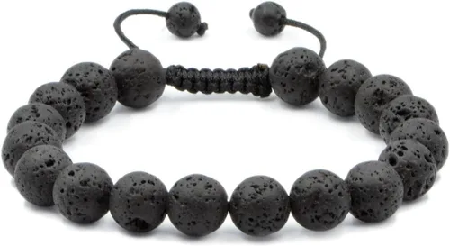 Vista 6 de AD Beads - Pulseras de gemas naturales de 0.39 pulgadas, cristales de sanación, macramé ajustable de 7 a 9 pulgadas