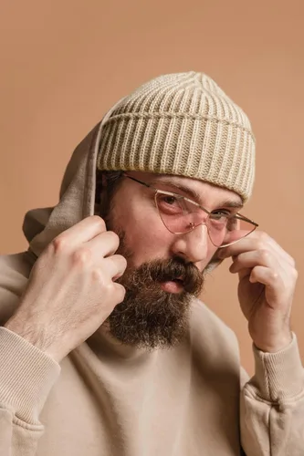 Vista 3 de Ryobens Swag. - Gorro de lana para hombre y mujer, gorro tejido para invierno.