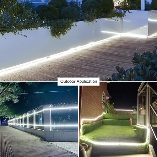 Vista 6 de Luces de Cuerda LED de 6.56 pies para Exteriores, Luces de Cuerda LED Cortables de 110V para Exteriores Impermeables 6500K para Interiores