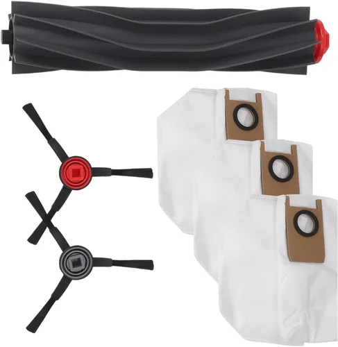 Vista 7 de RichVibe Piezas de repuesto para aspiradora o para eufy 3 en 1 E20 Robot Aspirador con 2 cepillos laterales, 3 bolsas, 1 cepillo principal