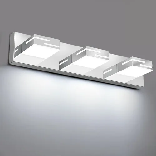 Vista 13 de Lámparas LED modernas para tocador de baño, 2 luces regulables de 15 pulgadas, color negro mate, para accesorios de iluminación de baño sobre