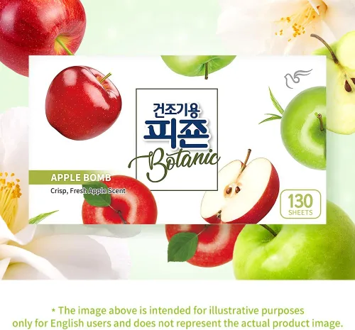Vista 7 de Pigeon Signature Dryer Sheets - Suavizante de tela para lavandería, aroma a manzana verde, bomba de manzana, reduce la adherencia estática, elimina