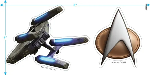 Vista 3 de Popfunk Camiseta y calcomanías clásicas de Star Trek USS Enterprise