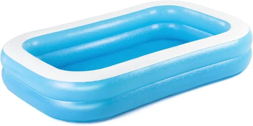 Vista 8 de Piscina inflable rectangular para la familia color azul