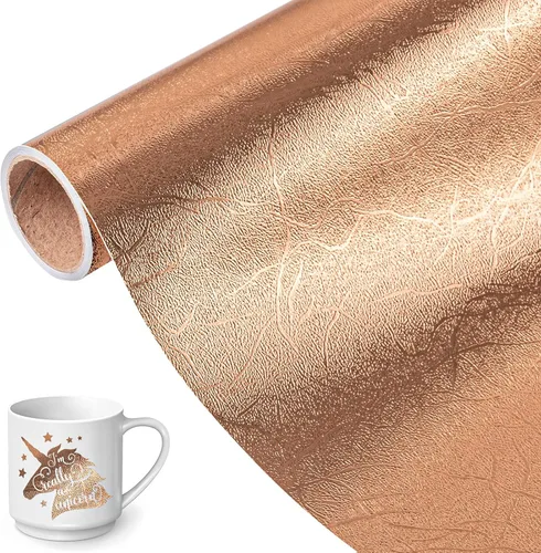 Vista 10 de VINYL FROG Rollo de vinilo adhesivo con textura de árbol de 12 pulgadas x 6 pies, vinilo permanente dorado champán, adhesivo de vinilo metálico