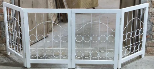Vista 19 de Puerta independiente para mascotas para perros, puerta plegable de madera para perros para casa, puerta interior para perros para escaleras