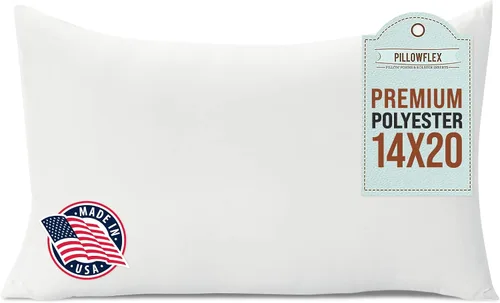 Vista 22 de Pillowflex almohada con inserto de goma espuma, relleno de poliéster, lavable a máquina Square Throw Form, Plush Loft, Cozy Comfort, Supportive