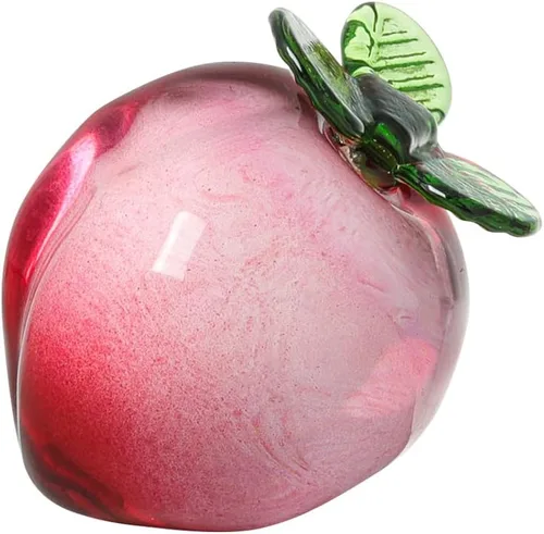 Vista 16 de JOONOR Adorno decorativo de estatua de uva de cristal morado, figura de cristal de fruta artificial, pisapapeles de mesa, adorno de cristal
