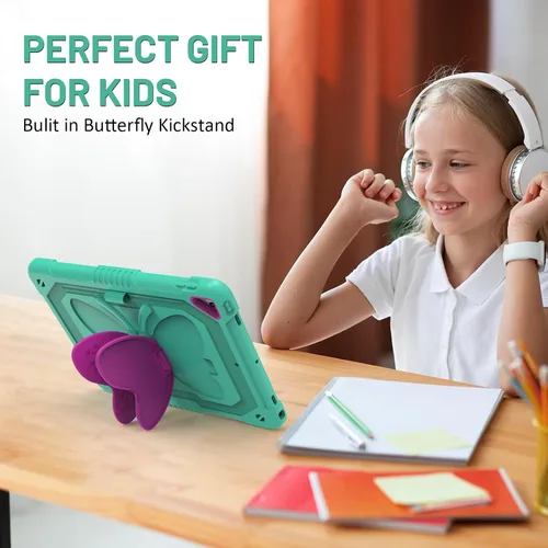 Vista 2 de Ambison Funda para iPad de 9ª/8ª/7ª Generación de 10.2 pulgadas con Protector de Pantalla de Vidrio, Cubierta Protectora Resistente a Prueba