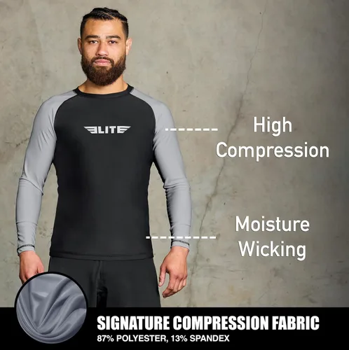 Vista 9 de Elite Sports MMA, BJJJ, No-Gi, protección de entrenamiento de manga corta