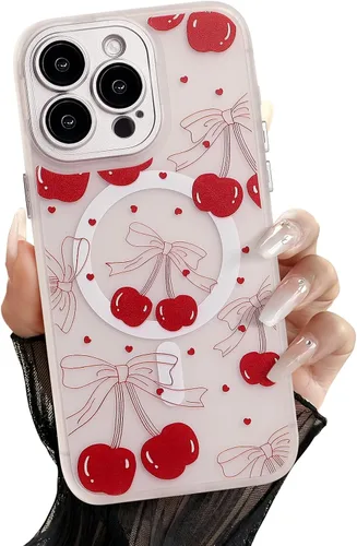 Vista 17 de Compatible con el teléfono 13 Pro - Funda magnética mate translúcida, de lujo, a prueba de golpes, magnética y con bonito patrón de flores, carcasa