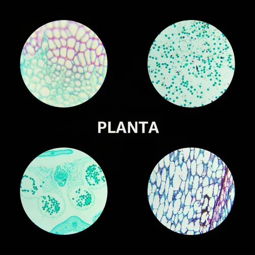 Vista 7 de 100 muestras preparadas de diapositivas del microscopio, ciencias