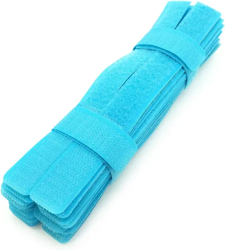 Vista 17 de 50 piezas, sujetacables reutilizables, organizador de cables, sostén de cables, 17,8 cm (multicolor2)