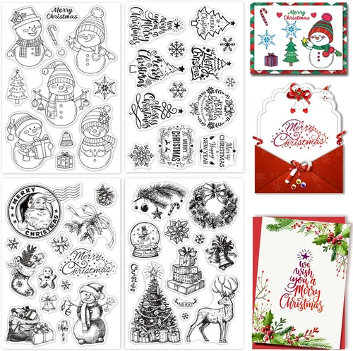 Vista 22 de Sellos transparentes de CRASPIRE para el día de San Patricio Hoja de trébol Sellos transparentes para álbum de recortes para hacer tarjetas DIY