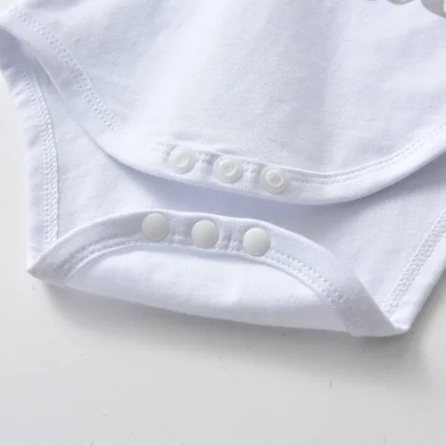 Vista 102 de Conjunto de 3 piezas de ropa de bebé recién nacido con estampado de manga larga + pantalones + sombrero