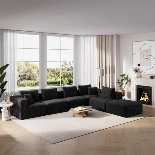 Vista 90 de Novilla - Sofá biplaza modular de 70.8 pulgadas, sofá modular de espacio pequeño, moderno sofá de nube con soporte Smarts Coil®, sofá seccional sin