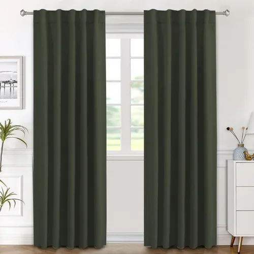 Vista 171 de H.VERSAILTEX Cortinas Opacas con Aislamiento Térmico, Paneles de Tratamiento de Ventanas que Oscurecen la Habitación, Cortinas Opacas para Sala
