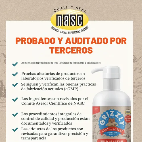 Vista 9 de Grizzly Pet Products Salmon Plus Omega 3-6-9 Suplemento alimenticio para perros y gatos, 32 onzas