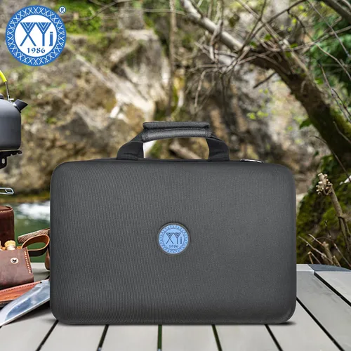 Vista 8 de XYJ Bolsa para cuchillos de 26 ranuras, estuche de transporte de tela Oxford, estuche de almacenamiento profesional para cuchillos de chef