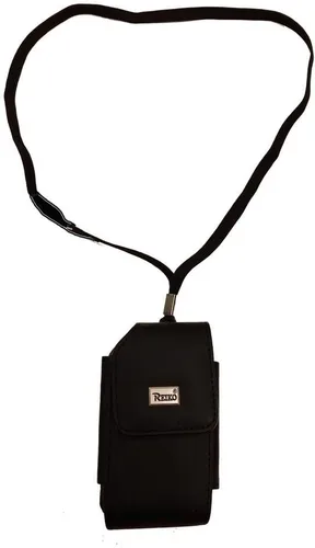 Vista 3 de Alrededor del cuello colgante cordón magnético superior negro caso se adapta a LG Exalt, vino 3.