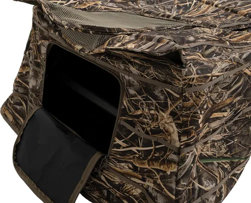 Vista 5 de ALPS OutdoorZ Legend Layout Blind - Persiana de caza, diseño de silla de gravedad cero, suelo impermeable, pantalla frontal de malla, puerta trasera
