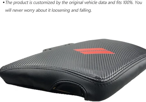 Vista 4 de BOYUER Funda para consola central para Dodge Challenger 2015, 2016, 2017, 2018, 2019, 2020, 2021, 2022, 2023, funda de piel para consola central